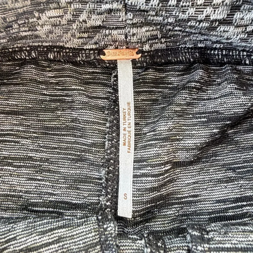 Free People Black White Harlow Harem Comfort Casual Athleisure Jogger Pants